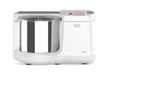 Ultra Mini 1.25 Litre Table Top Wet Grinder - White | Fast Grinding Conical Stones, 85W Power & 5 Years Warranty | AISI 304 Food-Grade SS Multi Utility Cylindrical Drum, Compact Design for Kitchen