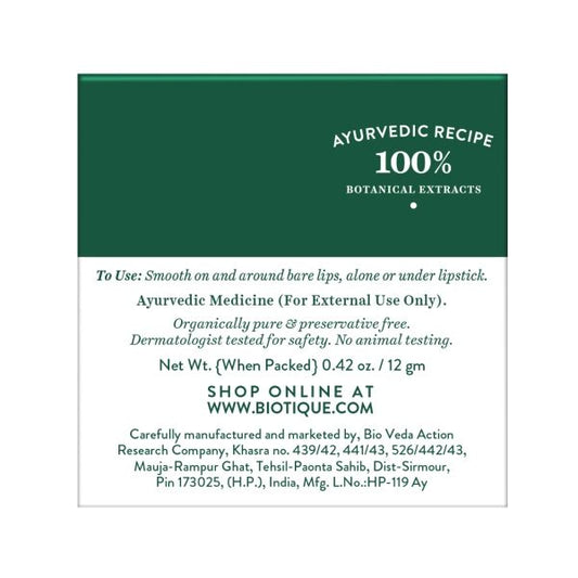 Biotique Morning Nectar Rich Nourish Lip Balm - 12 gms
