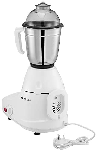 Bajaj GX-8 750W Mixer Grinder with Nutri Pro Feature, 3 Jars, White