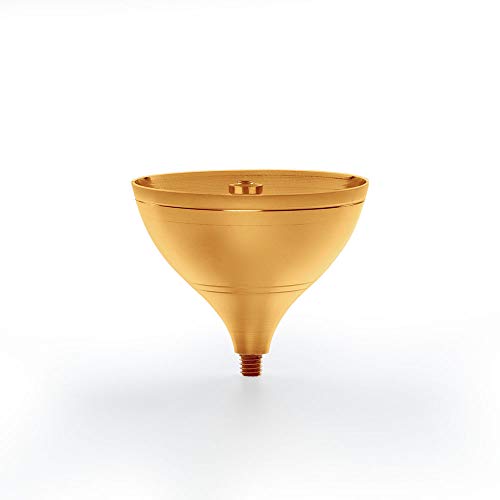 Borosil Akhand Diya Decorative Brass Glass Oil Lamp | Tea Light Holder | Diya with Borosilicate Glass | Puja Dia for Mandir | Lantern Diya with Glass Cover | Medium Size