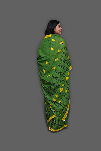 ANMOL FABRICS Women's Cotton Malmal Saree | Women Stylish Sadis | Printed Runing Blouse Piece | Sari Length 5.5 meter | Blouse Piece 1 m | Unstitched Blouse Material Free_Size_SAREE-MULTI_63