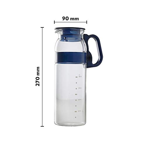 Borosil - Marina Jug with Plastic Handle, 1.3 Litres, Transparent