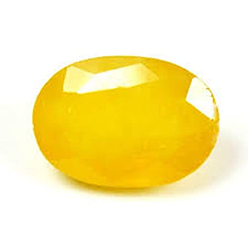 Bague Pukhraj Stone original Natural Certified yellow Sapphire Gemstone Genuine AAAA+ (4.25)