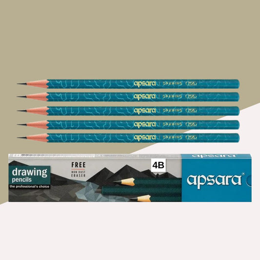 APSARA 4B Premium Wooden Drawing Pencils ( Pack of 10 )