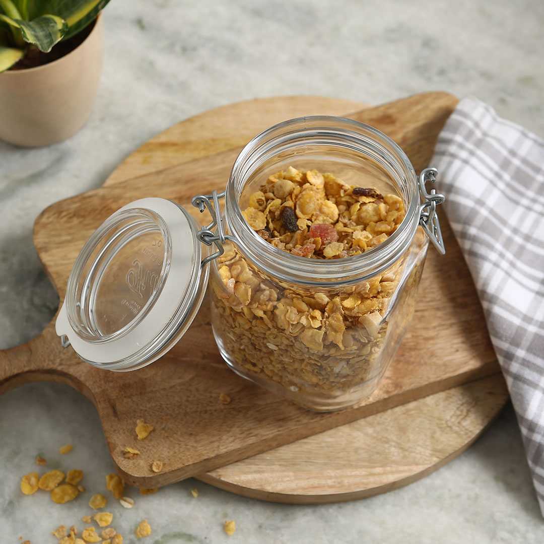 Bormioli Fido 2 Pcs Set Glass Jar Container Large