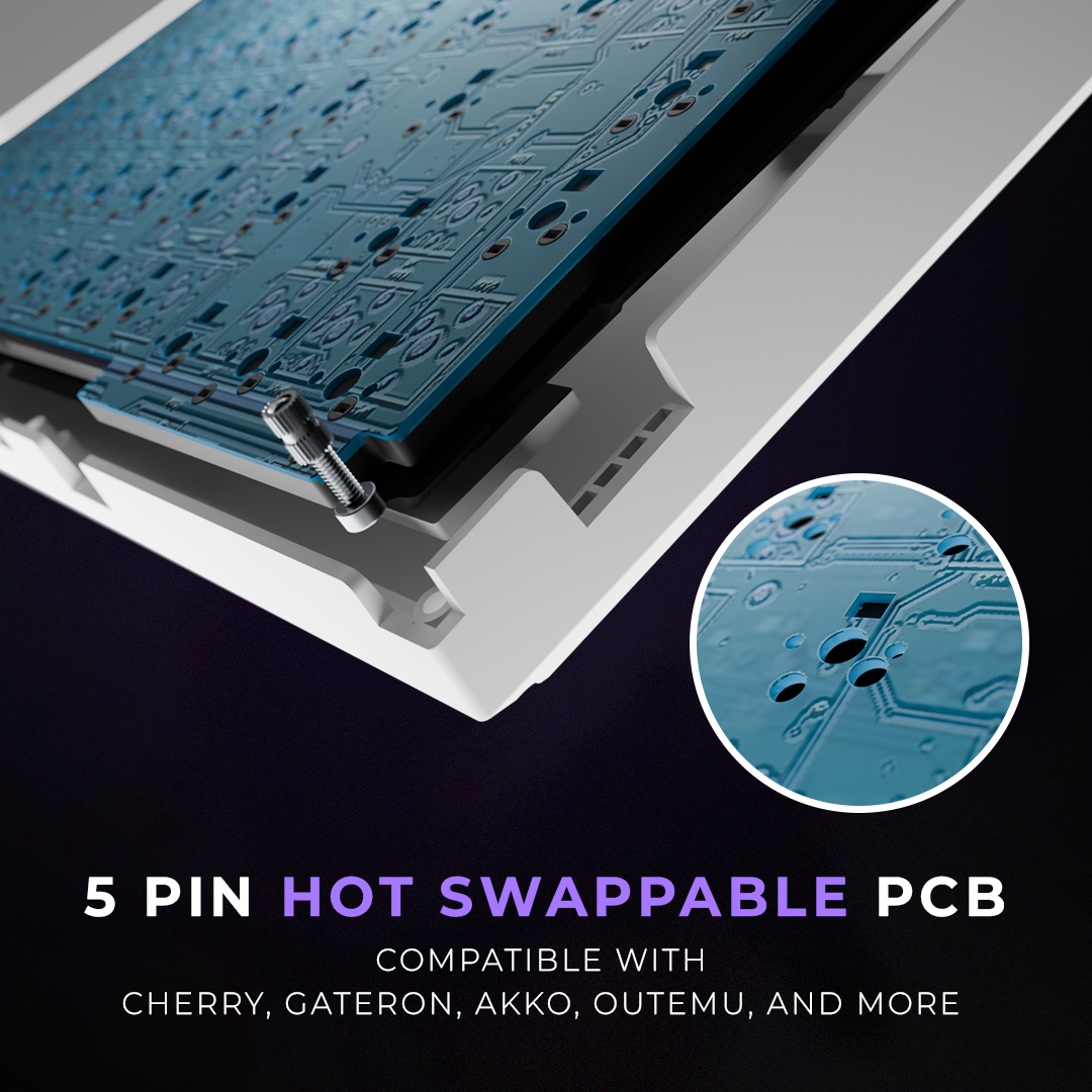 Swarm All White Wireless Gaming Keyboard