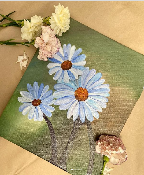 Brustro Artists’ Metallic Acrylic Set of 24 and Taklon Brush Set of 10 with 4 Canvas Boards