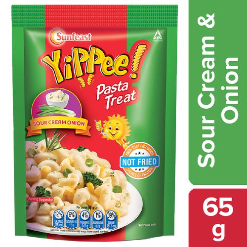 Sunfeast Yippee Pasta Treat - Sour Cream Onion, 65 g Pouch