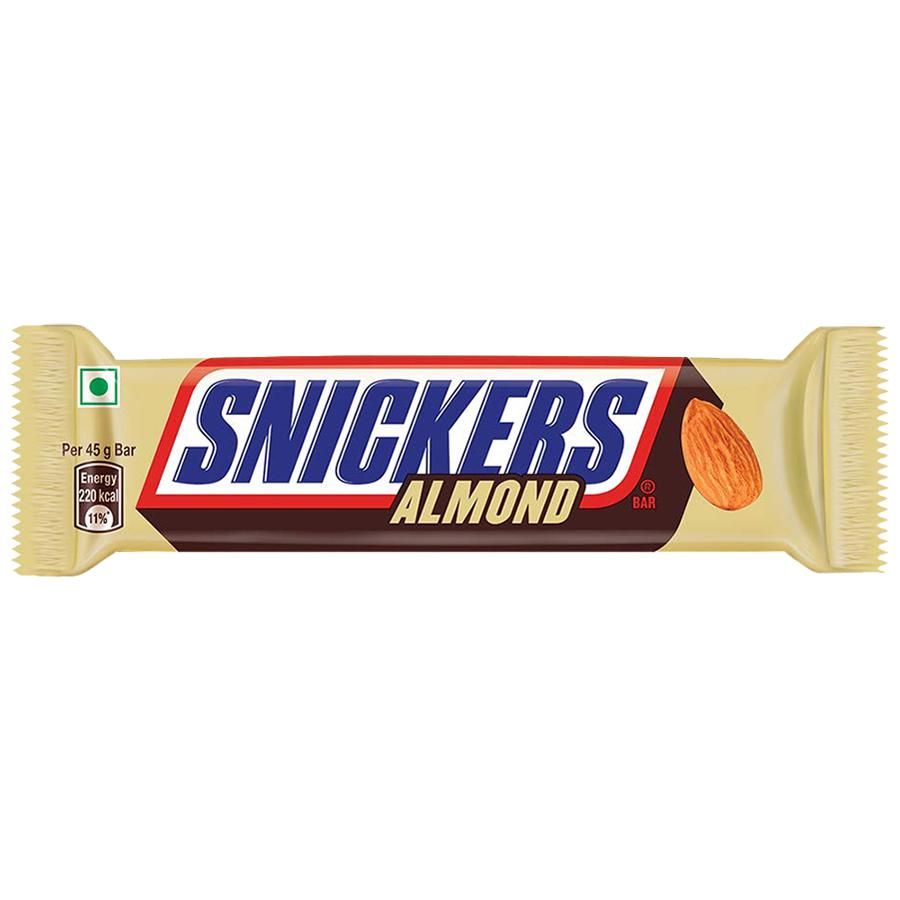 Snickers Almond Filled Chocolate, 22g Bar (Pack of 24)