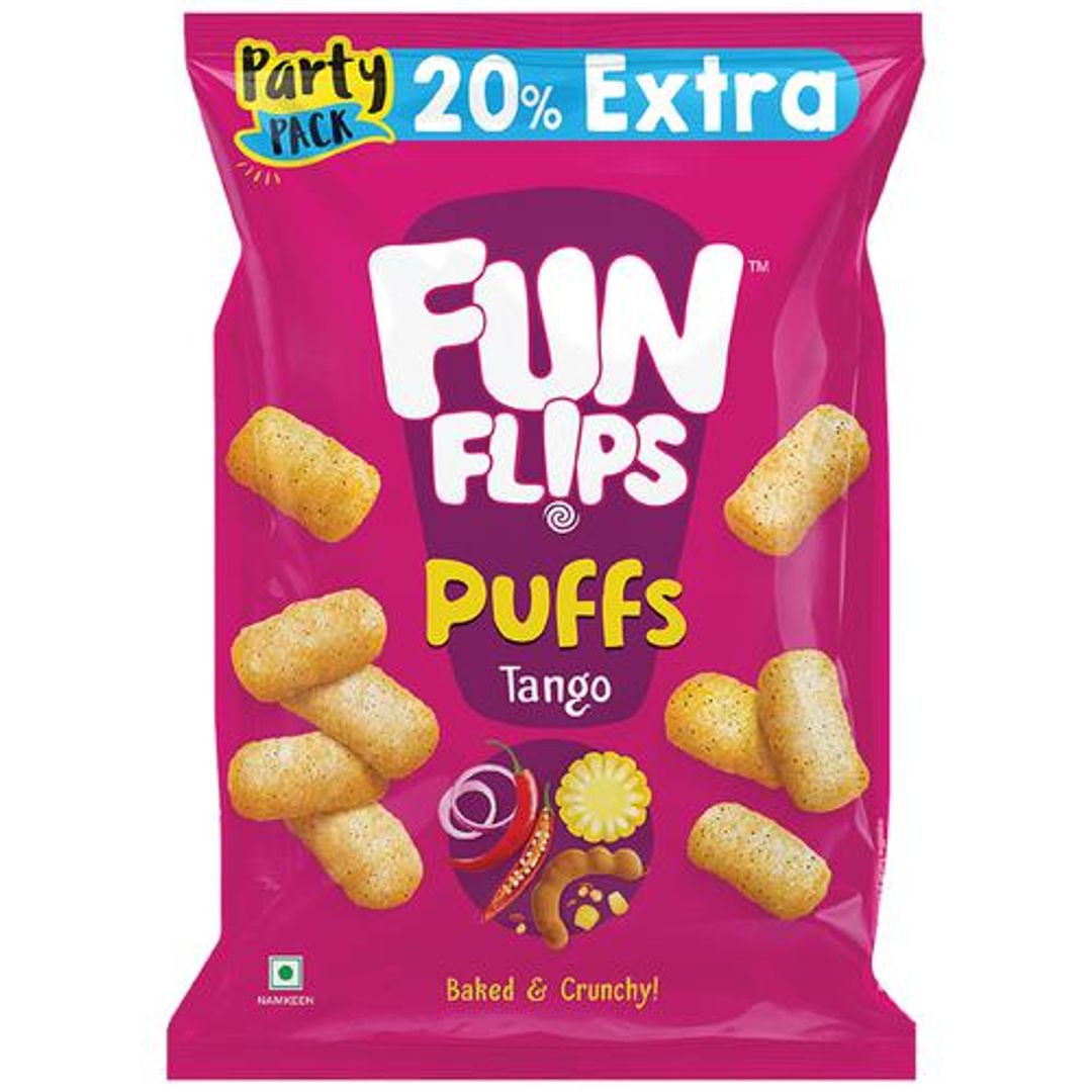 25x Fun Flips Baked & Crunchy Puffs - Tango, 70 g each (Pack of 25)