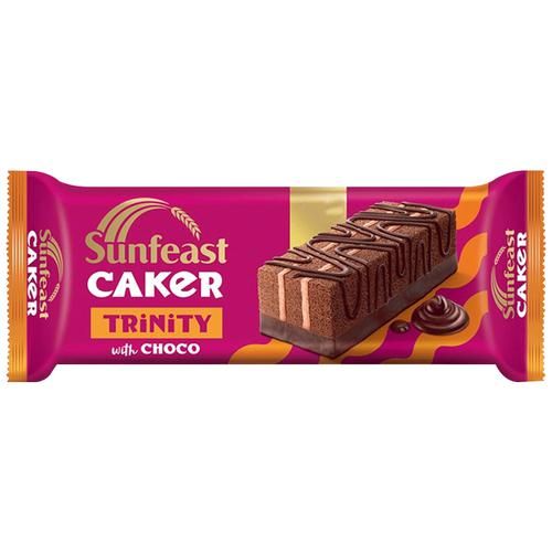 Sunfeast Caker Trinity Cake - Triple Chocolate, 27 g