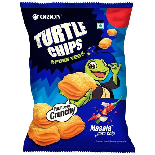 50x Orion Turtle Chips - Masala Corn Chip (100% Veg) - Pack of 50 (28GM each)