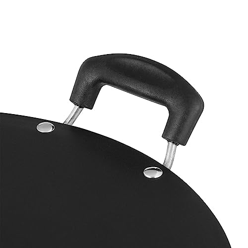 Vinod Zest Aluminium Non Stick Pathri Tawa - 31.5 cm | 5mm Thick | 3 Layer Coating | Metal Spoon Friendly | Bakelite Handle | Gas Base | 1 Year Warranty