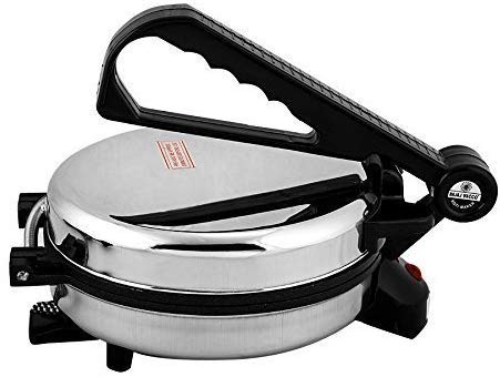 BAJAJ VACCO Go-Ezzee Chapati/Roti/Khakhra Maker C-02 Wattage 900, Stainless Steel, Black, 900w