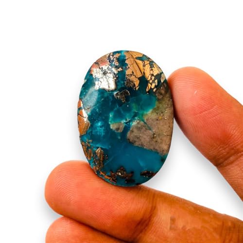 Authentic Turquoise (Firoza) Gemstone – Original Feroza for Astrological and Healing Benefits - 30 to 35 Carats