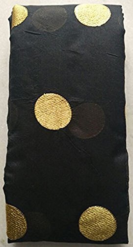 Birami Ethnics Women's Poly Cotton Saree with Blouse Piece, Free Size (Bf134_Black)