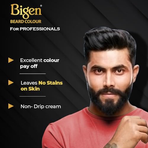 Bigen Professional Beard colour B102 Brown Black| Leaves no Stains, 40g+40g
