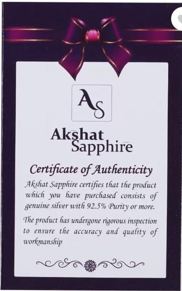 Akshat Sapphire Sterling Silver (92.5% purity) God Ram Ji Pendant for Men & Women Pure Silver Bhagwan Shri Ram Locket for Good Health & Wealth