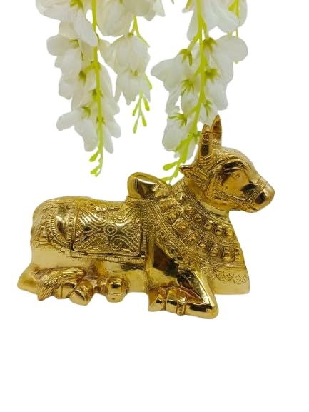 Shubh Sanket Vastu Brass Nandi Bull 7 x 5 inches