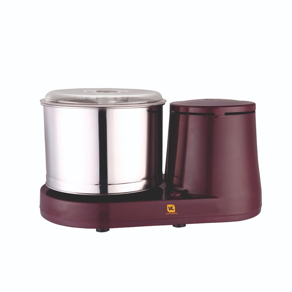 VIJAYALAKSHMI | MUDRA Plus 2 Litre | Heavy ABS Body Wet Grinder, 2L (Cherry) | with Coconut Scrapper & Atta Kneader Attachment.