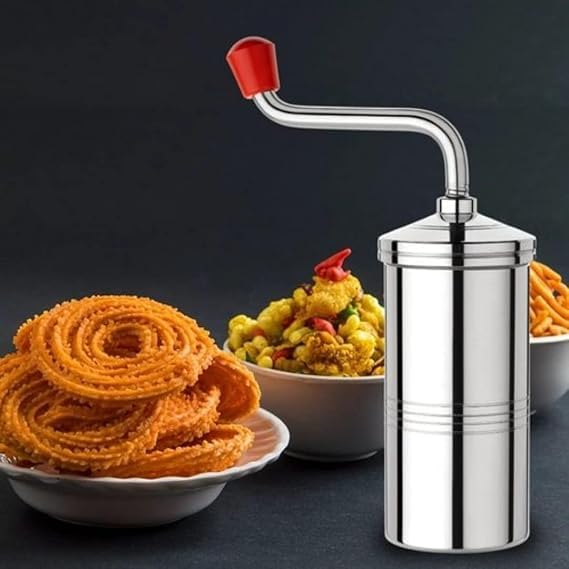 Sev Sancha Machine Sevaiya, Gathiya, Murukku, Chakli Maker, Kitchen Tools of Namkeen and Snacks Maker with Free 6 Different Jali