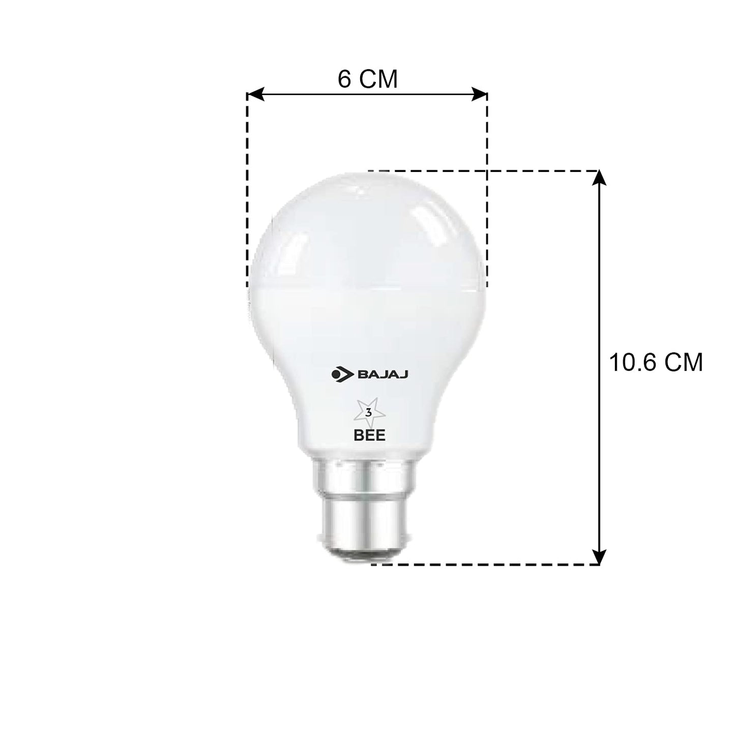 Bajaj Ivora Hb Led Lamp 9W Cdl Cool Daylight | Energy Efficient | Environment Friendly | Ir, Uv Free | 3.5 Kv Surge Protection | Led B22 Bulb For Home | (Pack Of 10) | 1 Yr Warranty