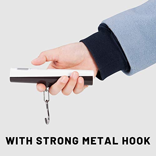 Sansui Battery-Free Portable Digital Luggage Scale with Metal Hook (50 kg, White)