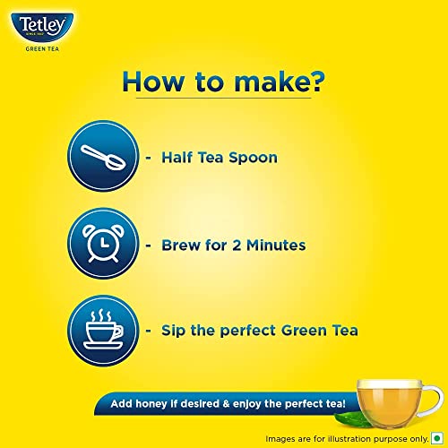Tetley Green Tea Immune, With Added Vitamin C, Classic Green Tea Flavour 100gram (80 cups), Green, Loose Leaves