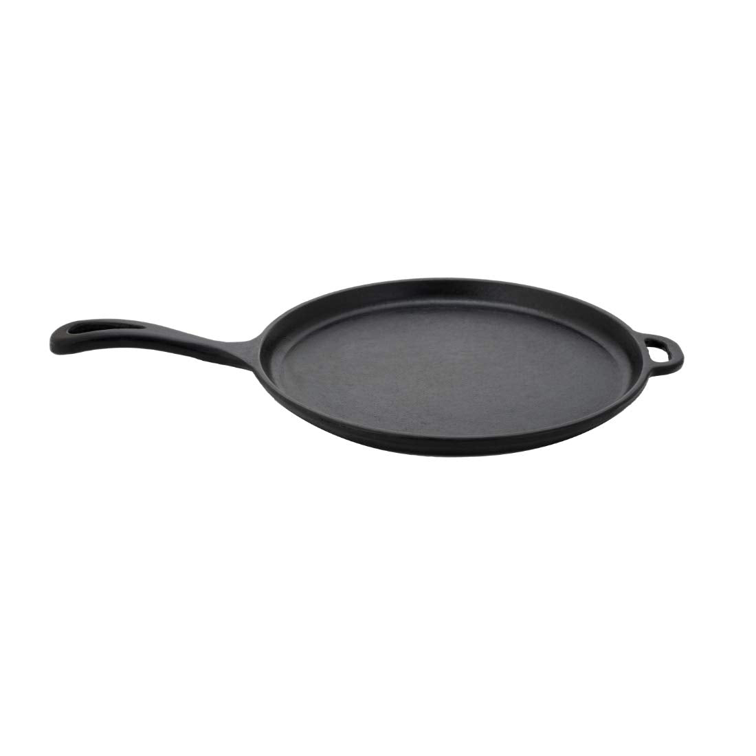 Bhagya Cast Iron Cookware Pre-Seasoned Dosatawas (12 Inches)-Long Handle - Cast Iron, Black