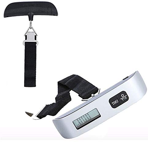 ADDCART Plastic 50 Kg Digital Luggage Scale with LCD Display Backlight Temperature Sensor and Tare Function Weighing Scale(Silver Color)