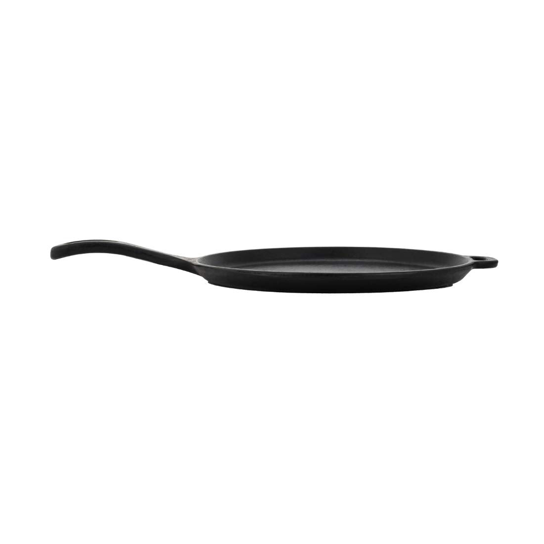 Bhagya Cast Iron Cookware Pre-Seasoned Dosatawas (12 Inches)-Long Handle - Cast Iron, Black