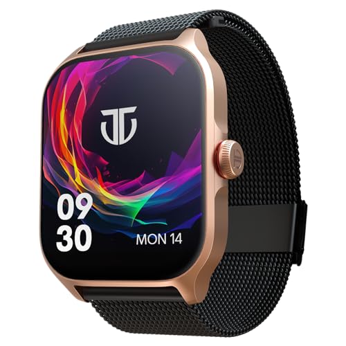 Titan Zeal Premium Fashion Smartwatch|1.85" AMOLED Display with AOD|390 * 450 Pixel Resolution|Functional Crown|SingleSync BT Calling|Advanced Chipset|100+ Sports Modes & Watchfaces IP68 (Mesh Strap)