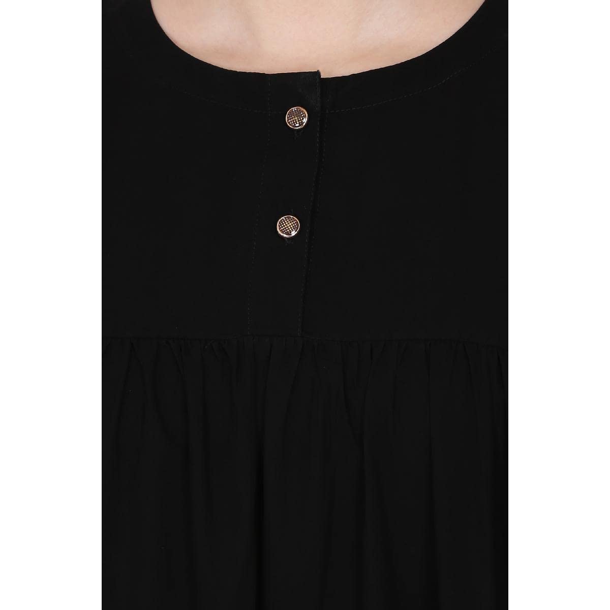 BT - Being Traditional Women’s Pleated Abaya Made in Nida Matte Fabric with Cuff Sleeves (3XL, Black)