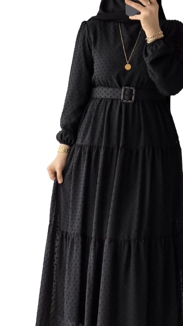 BHAVYATA Full Length Abaya Dress for Women for Girl's and Women Abaya Casual Wear (2XL, Black)