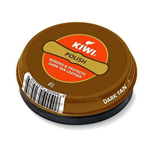 4x Kiwi Paste Shoe Polish - Dark Tan 40g each - Pack of 4