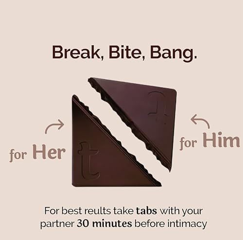 Tabs Dark Chocolate Bars for Couples I Romantic Gift Pack to Ignite Love & Mood | Perfect for Honeymoon, Birthdays & Valentine's Day (Dark Chocolate-Pack of 1)