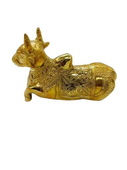 Shubh Sanket Vastu Brass Nandi Bull 7 x 5 inches