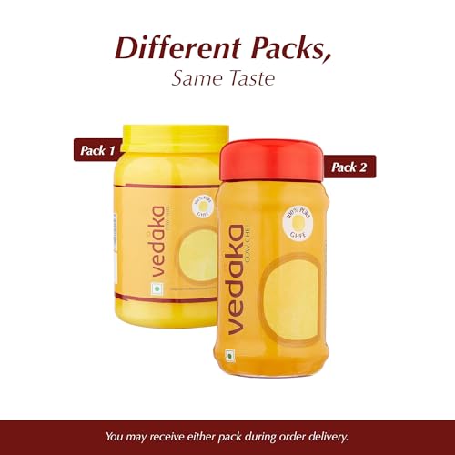 Amazon Brand - Vedaka Cow Ghee | 1 Litre Jar | Rich Aroma