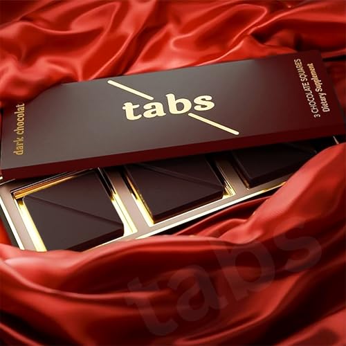 Tabs Dark Chocolate Bars for Couples I Romantic Gift Pack to Ignite Love & Mood | Perfect for Honeymoon, Birthdays & Valentine's Day (Dark Chocolate-Pack of 1)