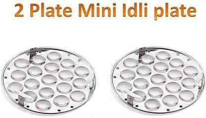 Bigbought All-in-One Stainless Steel Idli Cooker Kadai Steamer with Copper Bottom, Big Size with 7 Plates 2Idli 2 Dhokla 1 Patra 2 Mini idli plate Induction & Standard Idli Maker (7 Plates,14 Idlis)