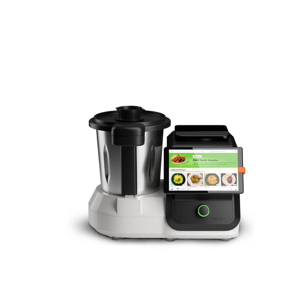 Upliance delishUp, AI Cooking Assistant with unlimited recipes from around the world | WiFi & built-in 8 inch Touch screen | Automated Chop, Saute, Stir, Knead, Steam And Cook