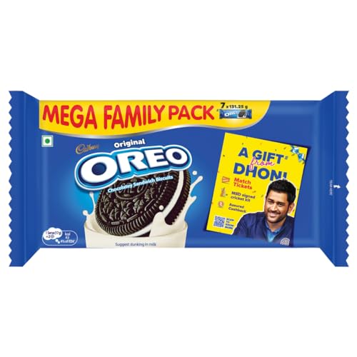 Cadbury Oreo Pokémon Vanilla Flavour Creme Sandwich Biscuit Mega Family Pack, 876.75 g