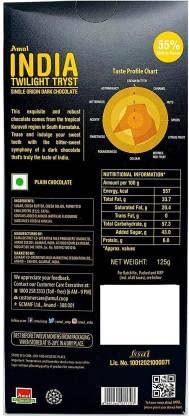 Amul India Twilight Tryst Single Origin Dark Chocolate(125g X 3) Bars (3 x 125 g)