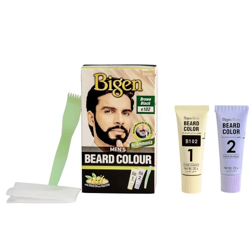Bigen Men's Beard Color Medium Brown 20gm+20gm -105, 102 g