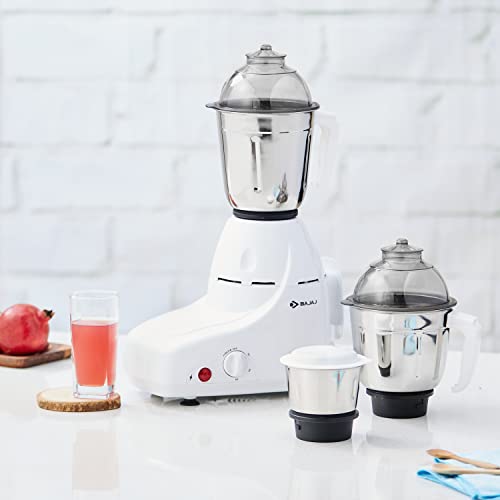 Bajaj GX-8 750W Mixer Grinder with Nutri Pro Feature, 3 Jars, White