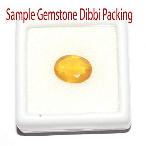 Bague Pukhraj Stone original Natural Certified yellow Sapphire Gemstone Genuine AAAA+ (4.25)