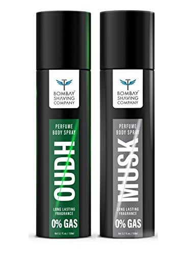 BOMBAY SHAVING COMPANY Musk & Oudh Deodorant Combo Pack | Premium Long Lasting Body Spray - For Men
