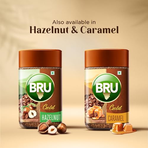 Bru Gold Vanilla 100gram | Premium Freeze Dried Coffee | Aromatic Flavoured Instant Coffee | Makes 80 cups |Powder|Jar