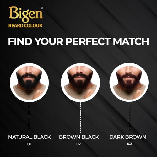 Bigen Professional Beard colour B102 Brown Black| Leaves no Stains, 40g+40g