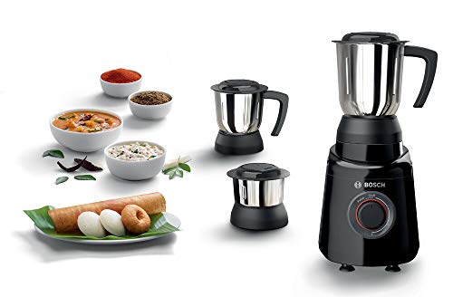 Bosch TrueMixx Black 500 Watt Joy Mixer Grinder, 3 Jars - MGM2133BIN